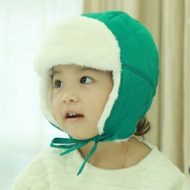 무슈 아동용 루아 누빔 방한 귀달이모자