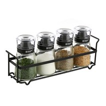 시노글라스 스마트 양념병 블랙 160ml x 4p + 거치대, 1세트