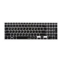 파인피아 삼성 노트북용 문자인쇄 칼라 키스킨 SS08번 / 삼성 NT370R5E / NT450R5E / NT450R5G / NT450R5J, 블랙, 1개