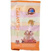 트레져 강아지용 홀리스틱 비프 앤 브라운 라이스 사료, 2.7kg, 1개