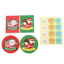 HCN 황씨네도시락 크리스마스 머핀컵덮개 소년소녀 10p + 머핀컵덮개 산타 10p + 곰스티커 40p + 캔디홀더 소년소녀 10p + 캔디홀더 산타 10p, 혼합색상, 1세트