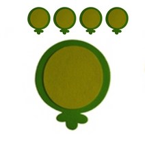 아이세상 풍선글자판 펠트장식 환경구성 5p, 49연두