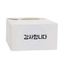 레이스 박스 화이트 10p + 원형 감사합니다 스티커 화이트 10p, 1세트