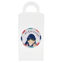 황씨네도시락 투명손잡이상자 중 20p + 새해복 스티커 한복소년 20p, 혼합 색상, 1세트
