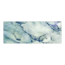 DM 알럽컴 마블 쉐입 장패드 90 x 40 cm, 화이트 + 블링블루, 1개