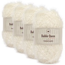 브랜드얀 버블퀸 수세미실 4p, 03번 아이보리