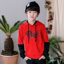 잭키드 남아용 P배색 후드티