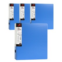 VIC 신소재 D링 바인더 5cm 3공, 청색, 4개입