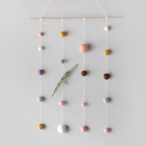 블루밍앤미 큐티 울볼 모빌 갈란드, 혼합 색상