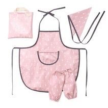 비단길 친환경 방수앞치마 + 두건 + 팔토시 + 가방 세트