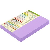 종이문화 두꺼운양면 카드지 레인보우카드 No.21 퍼플, A4, 100매