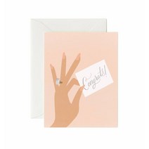 라이플페이퍼 CONGRATS RING 카드, 혼합 색상, 1개