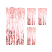 파티쇼 파티은박수술커튼 4p, 로즈골드