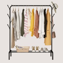 모던 철재 옷걸이 행거, 블랙