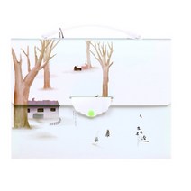 멜팅홈 나무와집 파일가방, 그린, 1개