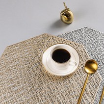 저스틴 고급모던 8각 테이블매트 4p, 골드, 38cm