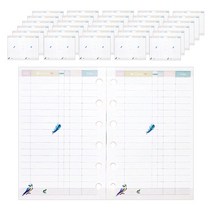 빅드림 꾸꾸까까 6공 다이어리 그림속지 가계부 10p, 20매