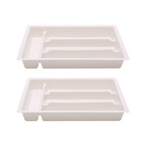 텐바이텐 서랍용 수저분리함400-2p_(923624) 정리선반/다용도선반, 화이트, 2개
