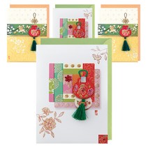 프롬앤투 T223-34 감사 축하 연하장 카드 2p   봉투 2p   속지 2p, 혼합 색상, 2세트