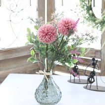 다우에프앤지 조화 파스텔퐁퐁 수정병콤비, 피치, 1개