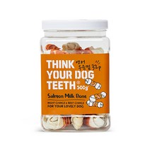 THINK YOUR DOG TEETH 우유껌 본 건조간식 32p 500g, 연어맛, 1개
