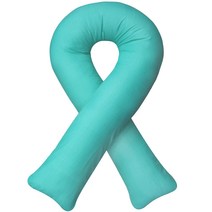 베드앤데코 테리 항균 U형 바디필로우 솜포함, 솔리드애플그린