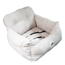 멍뭉스 강아지 푹신 카시트 더블후크 L, 그레이, 1개