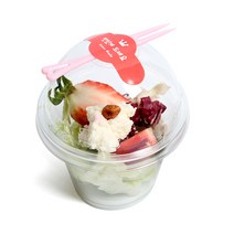 피크닉하우스 머핀디저트컵 5.5 x 9.2 x 10.5 cm 250~270ml 돔뚜껑 + 포크 + 스티커, 50세트