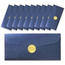 투영 럭셔리 펄 용돈봉투 10p   스티커, 딥블루, 1세트