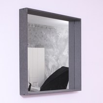 리노에코 프리미엄 컬러 선반형 거울 550, 그레이
