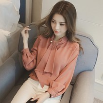 코코블랑 여성용 진주버클 러플블라우스