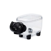 해강 아기코끼리 면봉 화장솜 케이스 블랙, 1개