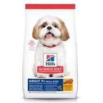 힐스 사이언스다이어트 강아지 어덜트 7+ 스몰바이트 치킨 사료, 닭, 2kg, 1개