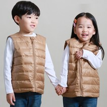 올로미미 아동용 경량패딩 조끼