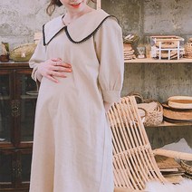 엠오엠 큐티카라 7부 임부복 원피스