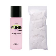 유미 젤리무버 + 쏙오프전용 화장솜 네일세트, 젤 리무버 100ml + 쏙오프 전용 화장솜, 1세트