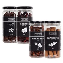 신선약초 뱅쇼만들기세트 시나몬스틱 15p   팔각회향 80g   정향 120g   히비스커스 30g, 1세트