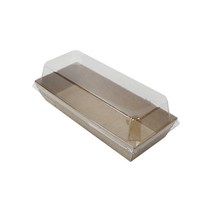 에이치씨엔 샌드 직사각 크라프트 일회용 도시락 용기 18.5 x 8 x 6 cm, 1개입, 8개