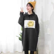 팡팡샵 T 긴 스마일후드 인조털 임산부 원피스