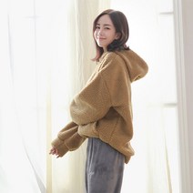하니즈 인조양털 기모 후드티