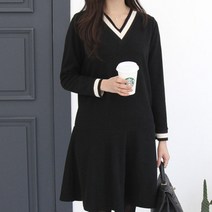 칼리프 브이넥 임산부 원피스