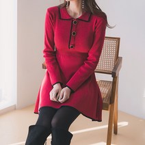 엔비룩 리쁘 버튼 원피스