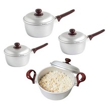 퀸센스 심플냄비세트 4p, 혼합 색상, 편수 냄비 16cm + 18cm + 20cm + 양수 냄비 20cm