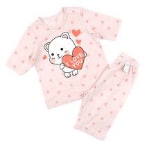 메이키즈 여아용 럽유캣 오가닉 7부 쟈가드 실내복