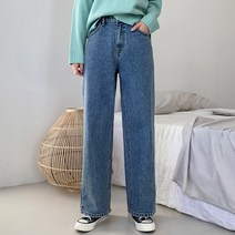 엔비룩 여성용 세상편한 보이핏 데님팬츠