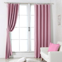 더자리 솔리드 핀형 암막커튼 2p 세트