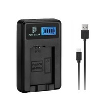퓨어클리어 소니 NP-FM500H LCD 싱글 USB 호환 카메라 배터리 충전기, JND-PURECLEAR-ONE