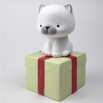 디토이 반려견 도자기 디퓨저 샴고양이 화이트 6 x 5.5 x 12 cm, 프렌치라벤더