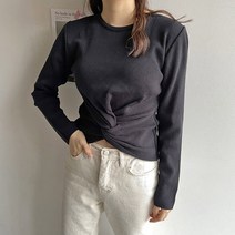 여성용 모던 꼬임 라운드 니트