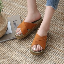 단골언니 여성용 엑스 스티치 슈에뜨 슬리퍼